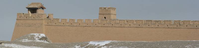 Das historische Fort Jiayuguan in Gansu, China.